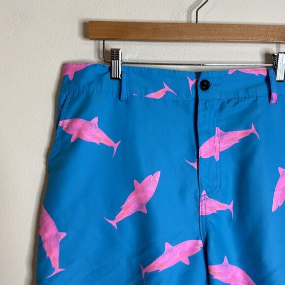 NATIVE OUTFITTERS Passport Shorts Pink Shark Blue Water Boating size 38 - Picture 2 of 8